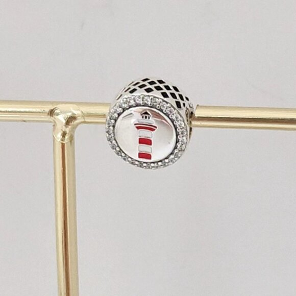Pandora Hilton Head Lighthouse Bead Charm Exclusive Pendant S925 Silver with box - Picture 6 of 6